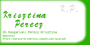 krisztina perecz business card